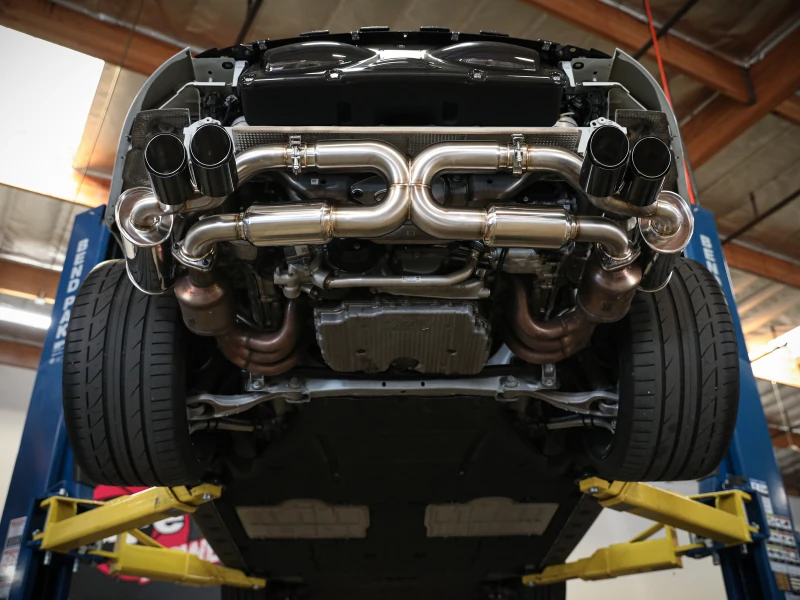 aFe MACHForce XP 12-16 Porsche 911 Carrera H6-3,8L SS-304 Kat-Back Auspuffanlage mit Carbon-Faser-Spitzen