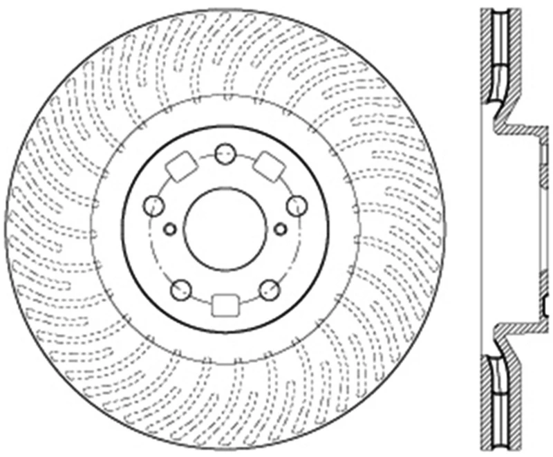 stoptech_128.44185R-6794f65469445 StopTech 12-15 Lexus IS350 Cross Drilled Right Front Rotor