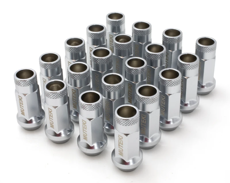 Wheel Mate Muteki SR48 Satin Silver Open End Lug Nuts