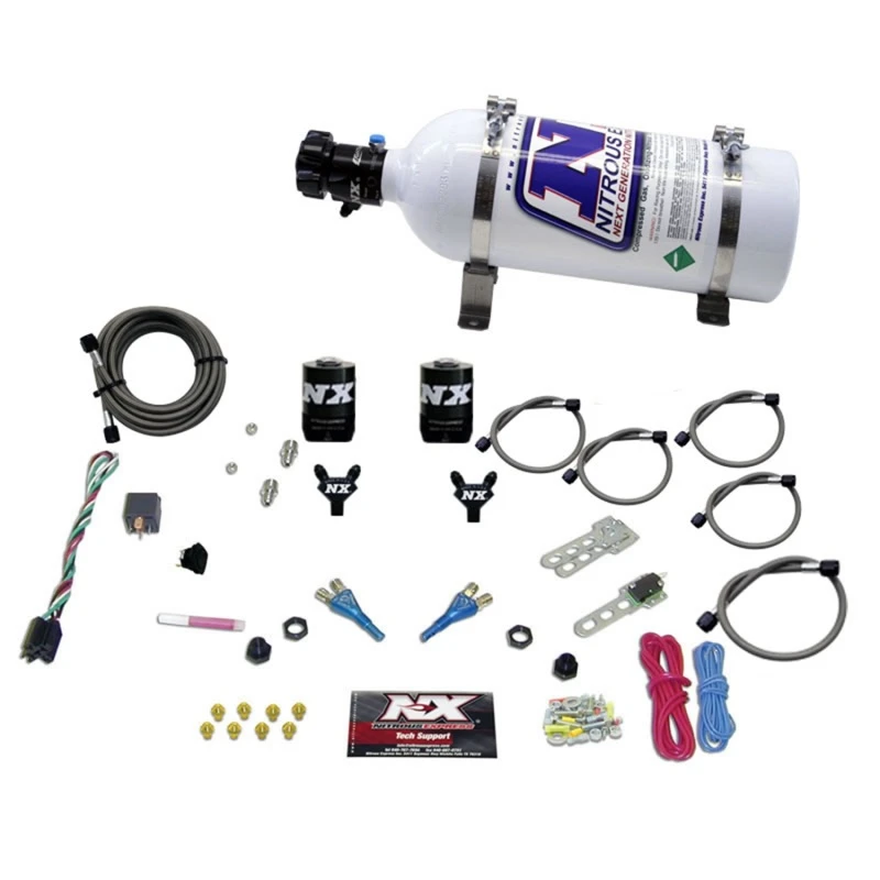 nitrous-express_20213-05-6794316eccb18 Nitrous Express 92-95 Dodge V8 TBI Doppel-Düsen-Nitrous-Kit (50-125PS) mit 5lb-Flasche