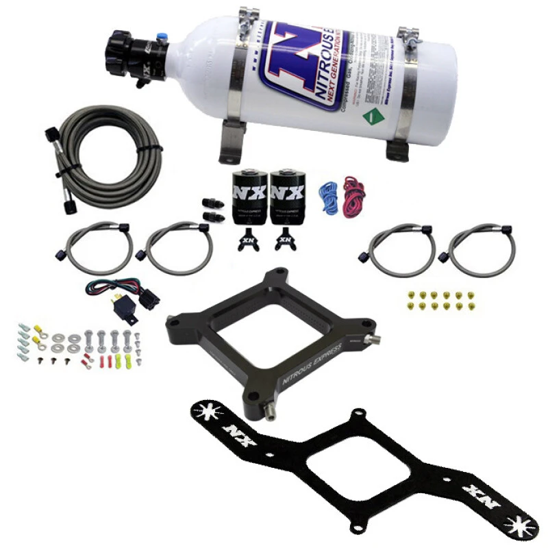 Nitrous Express 4150 Assassin Plate Stage 6 Nitrous Kit (50-300HP) w/5lb Bottle