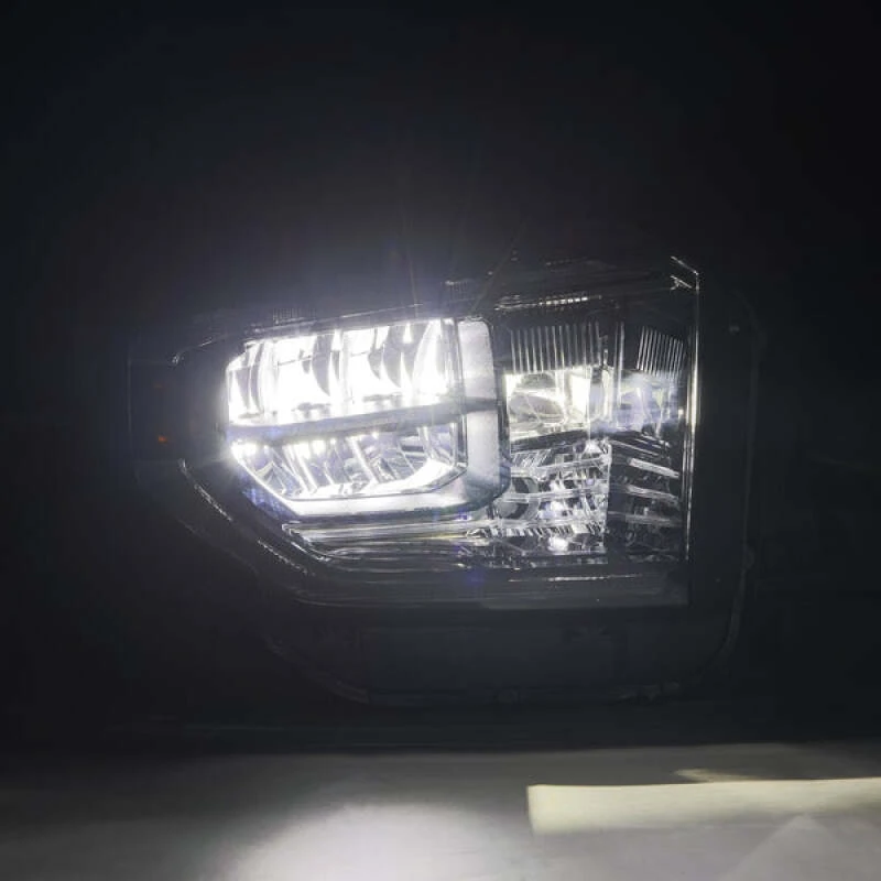 AlphaRex 14-21 Toyota Tundra MK II LUXX Series Crystal Headlights Alpha Black