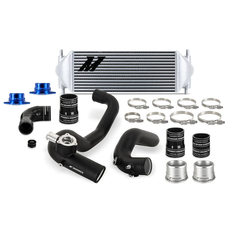 Mishimoto 2021+ Ford Bronco 2.3L Intercooler-Kit - schwarze Rohre / silberner Kern