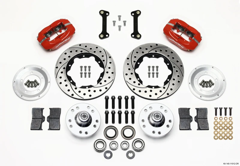 Wilwood Forged Dynalite Front Kit 11,00 Zoll gebohrt Rot 82-92 Camaro/Firebird