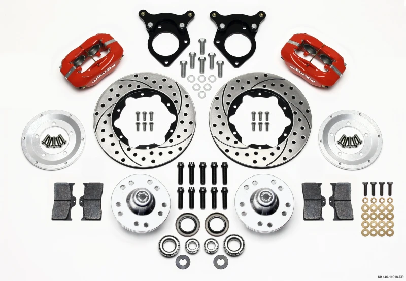 Wilwood Forged Dynalite Front Kit 11,00 Zoll Bohrloch Rot 87-93 Mustang 5 Loch