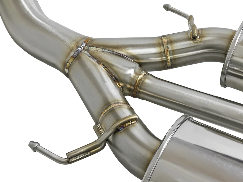 aFe POWER Takeda 2-1/2in auf 2-1/4in 304SS Catback Dual-Exit Auspuff 17+ Honda Civic Type R mit CF-Tips