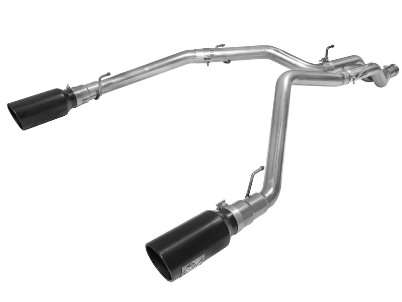 aFe MACHForce XP DPF-Back-Auspuff 3 Zoll SS mit 6 Zoll schwarzen Spitzen 2014 Dodge Ram 1500 V6 3.0L EcoDiesel