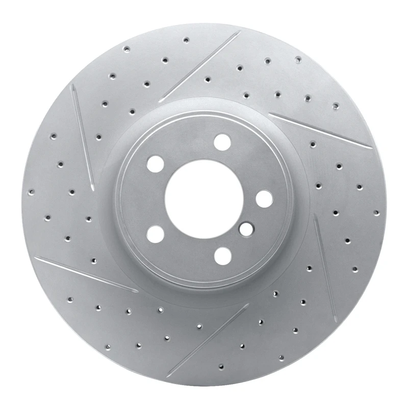 DFC 10-12 Land Rover Range Rover Front Left Drilled & Slotted Geoperformance Rotor
