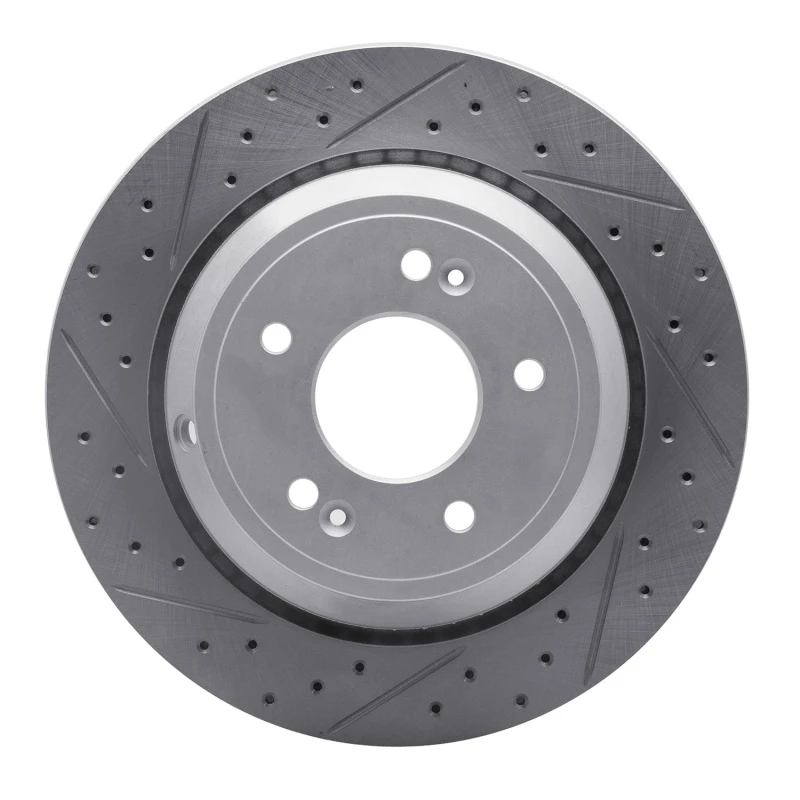 DFC 11-17 Hyundai Equus Rear Left Drilled & Slotted Geoperformance Rotor