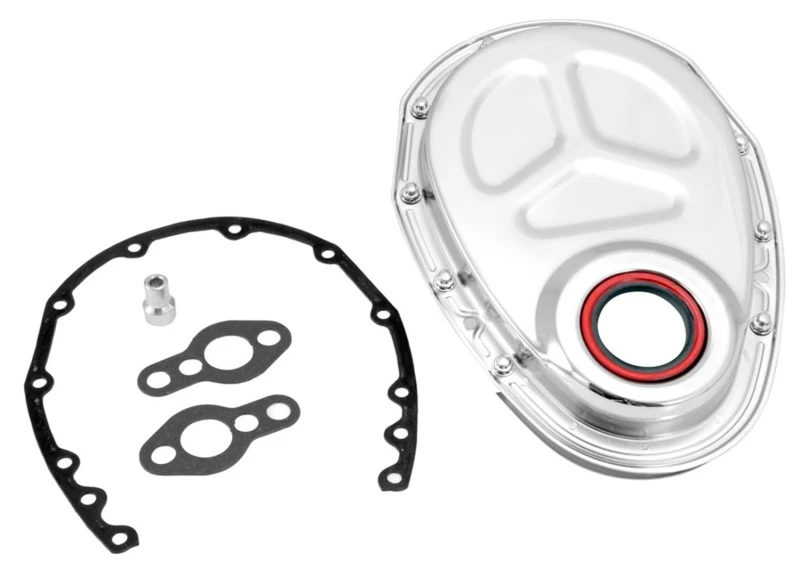 Spectre SB Chevrolet Zeitdeckel (einschließlich vorinstallierter Dichtung/Dichtungen/Schrauben) - Chrom