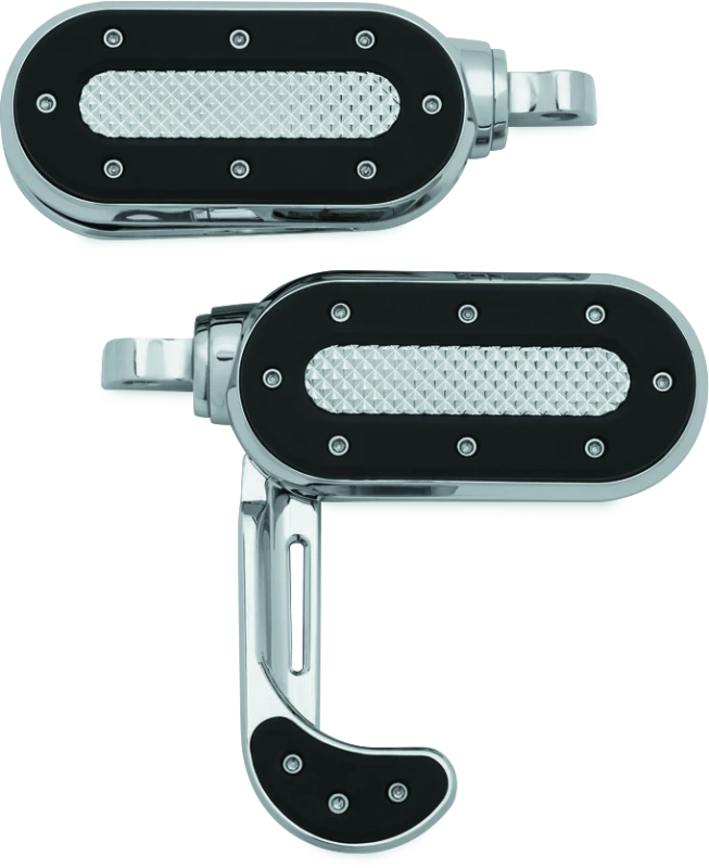 Kuryakyn Heavy Industry Switchblade Footpegs with Adapter Chrome
