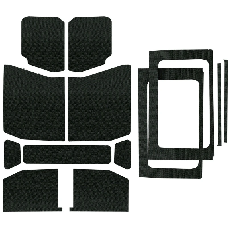 DEI 18-23 Jeep Wrangler JL 4-Türer Boom Mat Komplett-Headliner-Kit - 13-teilig - Schwarz