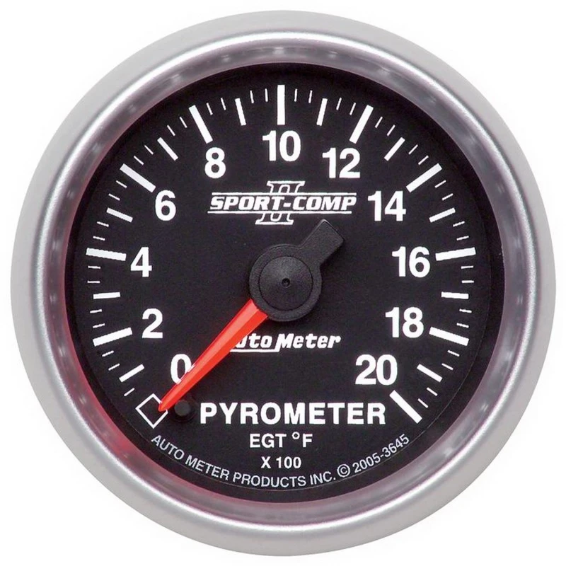 Autometer Sport-Comp II Voll- Sweep Electronic 52mm 0-2000 Grad F Pyrometer Anzeige