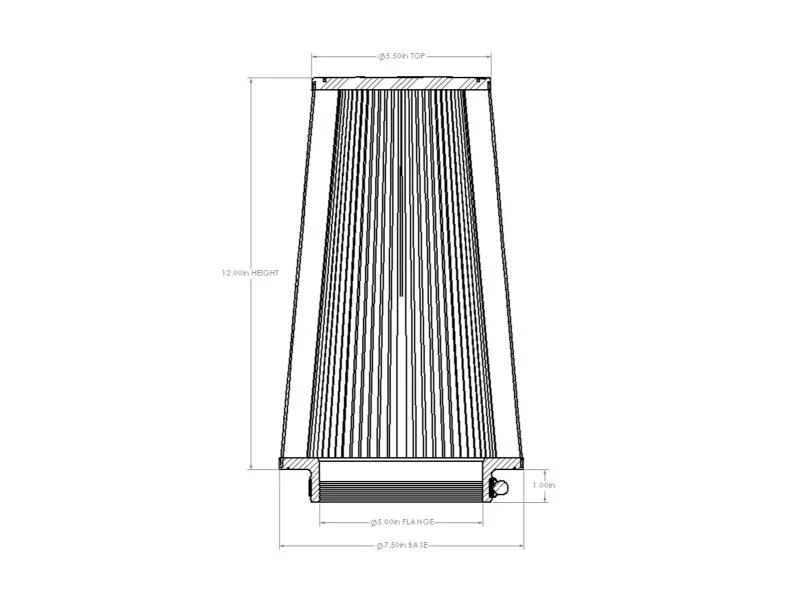 aFe Magnum FORCE Intake Replacement Air Filter w/ D2 Dry Media 5in F x7-1/2in B x5-1/2in T x12inH