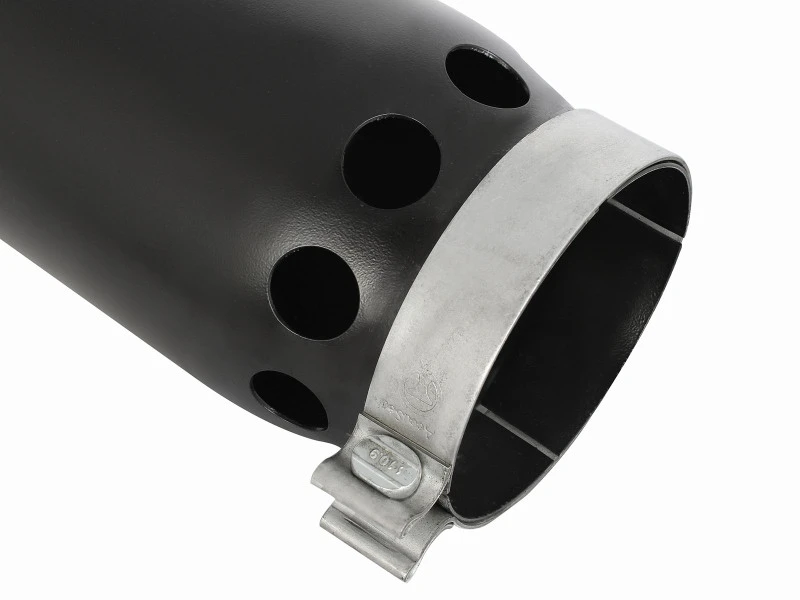 aFe MACHForce XP Cat-Back SS-304 5-Zoll-Intercooled-Endschalldämpfer 5-Zoll-Einlass x 6-Zoll-Auslass x 16-Zoll-Länge Rechts Schwarz
