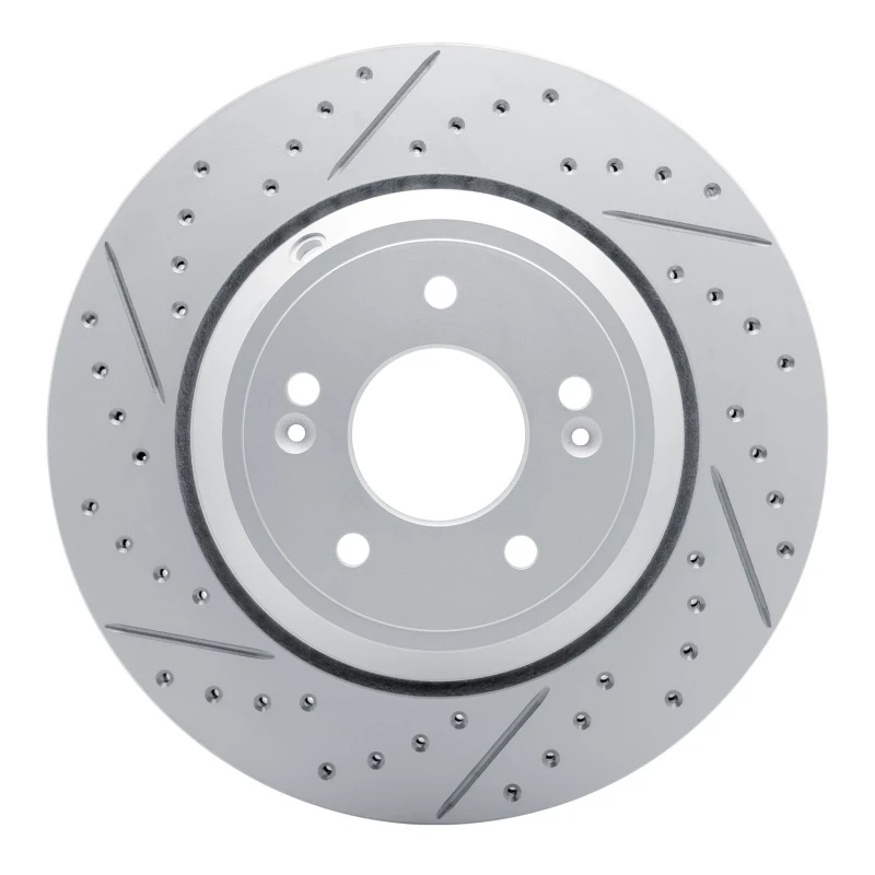 DFC 18-23 Genesis G80 Rear Left Drilled & Slotted Geoperformance Rotor
