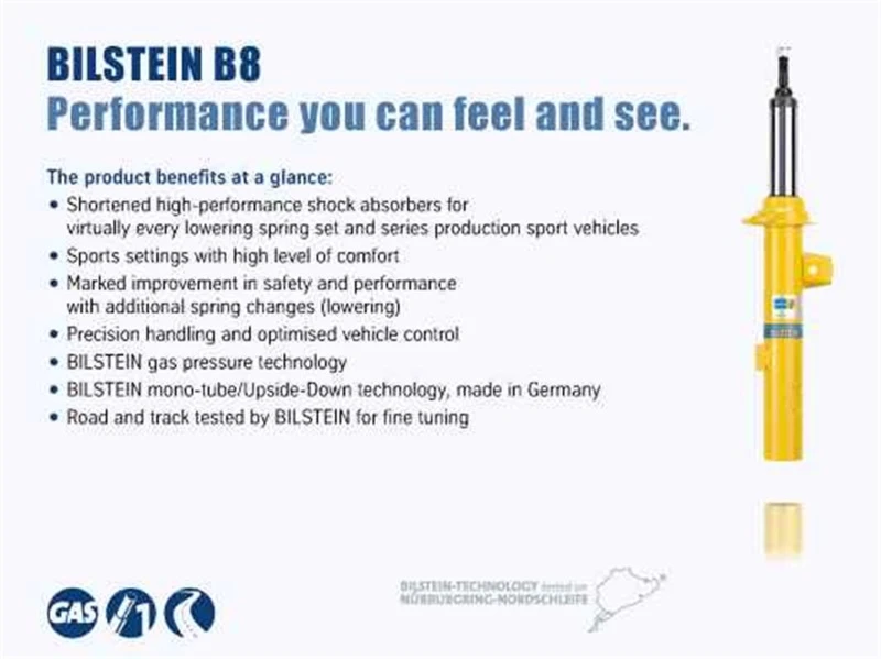 Bilstein B8 (SP) 06-11 BMW 323i/05-10 325i/07-12 328i/335i Vorne Links 36mm Monotube Strut Assembly