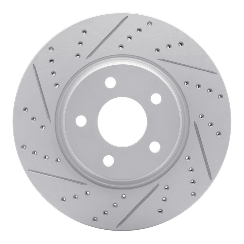 DFC 04-12 Chevrolet Malibu Front Left Drilled & Slotted Geoperformance Rotor