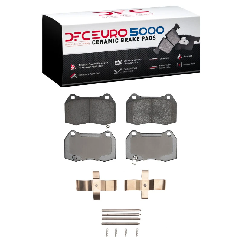 DFC 03-08 Infiniti G35 Front Euro 5000 Ceramic Brake Pads and Hardware Kit