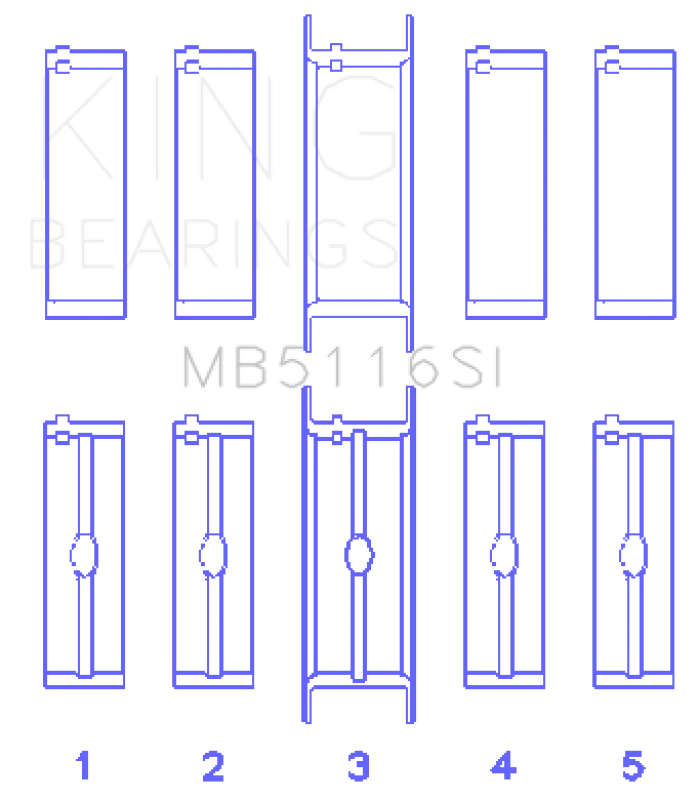 King Engine Bearings Chrysler 426Ci/ 440Ci V8 OHV Main Bearing Set