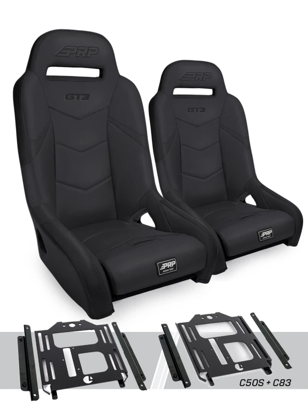PRP Polaris RZR 570 GT3 Suspension Seats Kit (Pair) - Black