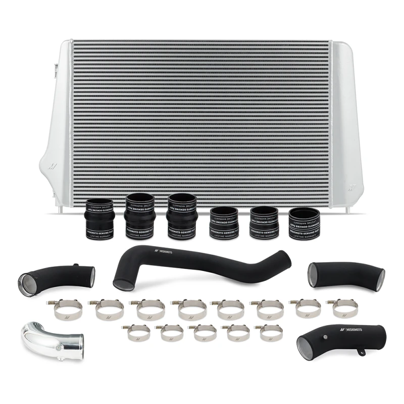 mishimoto_MMINT-DMAX-17KSLBK-6794163cc6c4e Mishimoto 17-19 GM L5P Duramax Intercooler-Kit - Silber mit WBK-Rohren