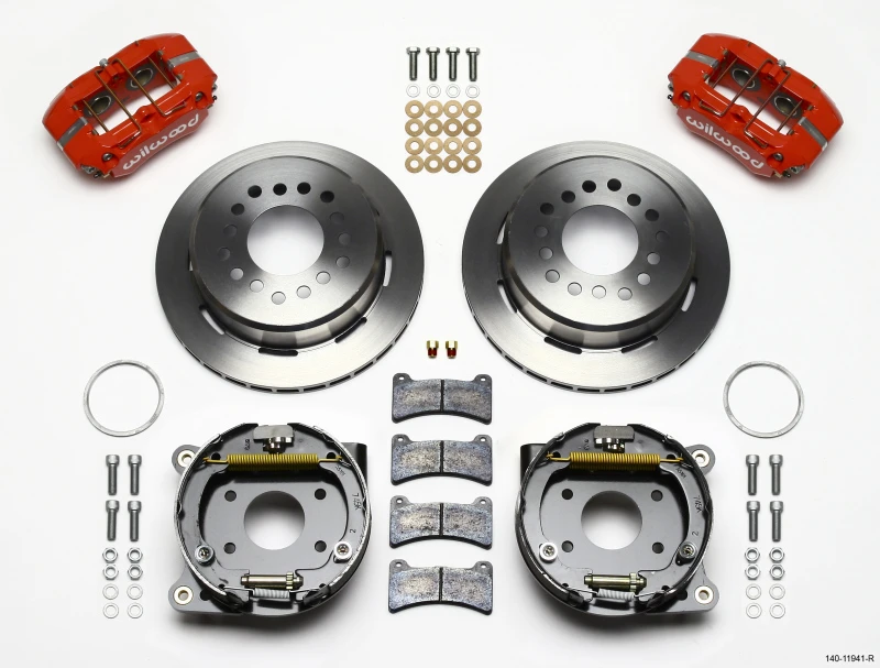 Wilwood Dynapro Low-Profile 11,00 Zoll P-Bremse Kit - Rot AMC 71-74 2,60 Zoll Offset