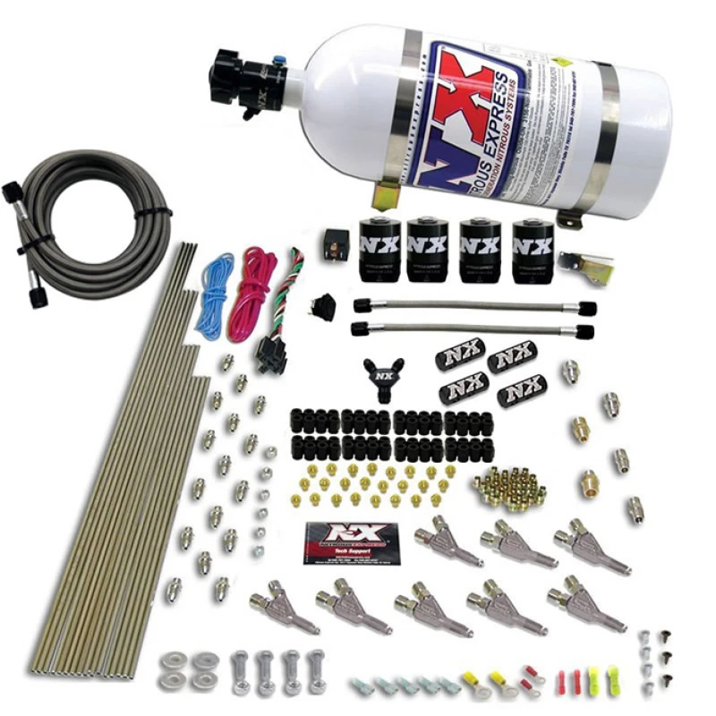 Nitrous Express 8 Zyl. EFI SSV Düsen Nitrous Kit mit 10lb Flasche