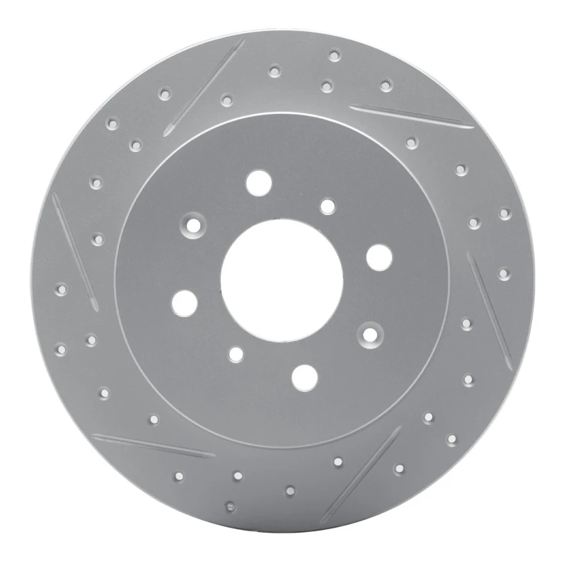 DFC 01-05 Acura El Rear Left Drilled & Slotted Geoperformance Rotor