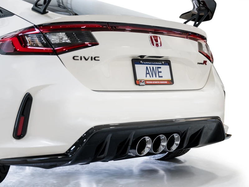 AWE Tuning 2023 Honda Civic Type R FL5 Touring Edition Auspuffanlage mit dreifachen Chrom-Silber-Spitzen