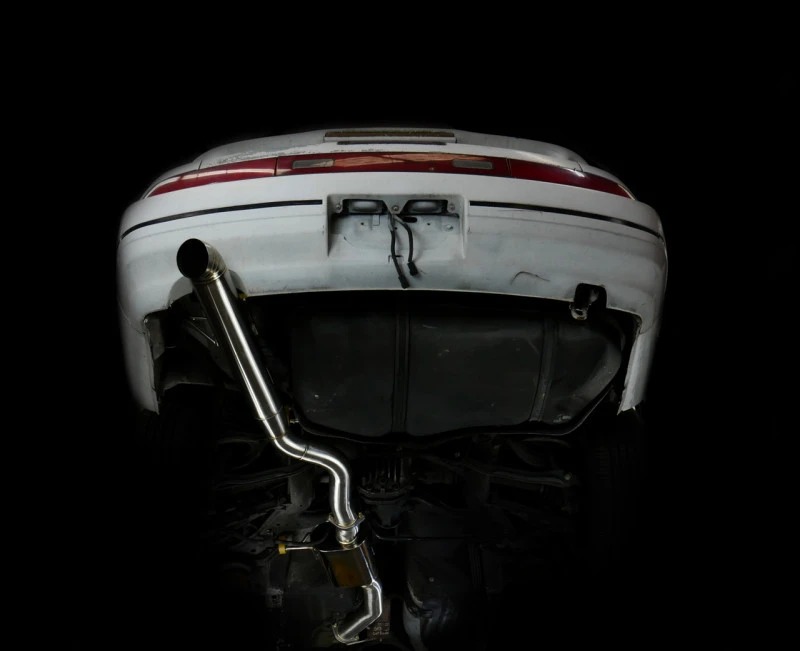 ISR Performance Series II - EP Single Tip Blast Pipe Exhaust - Resonated - 89-94 Nissan 240sx (S13)