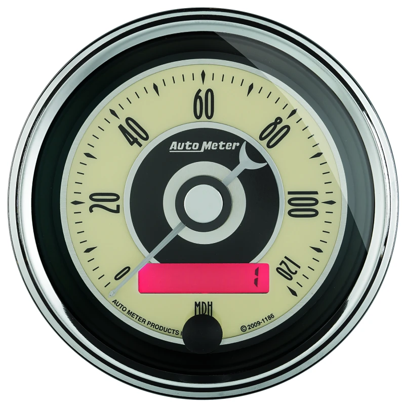 AutoMeter Gauge Speedometer 3-3/8in. 120MPH Elec. Programmable Cruiser Ad