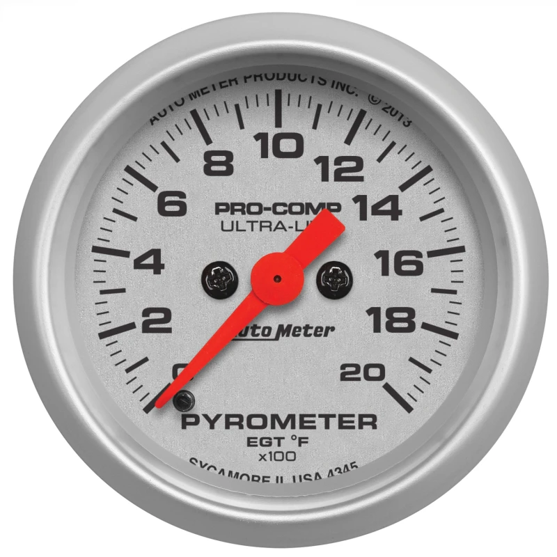 Autometer Ultra-Lite 52mm 0-2000 Deg F Electronic EGT Kit