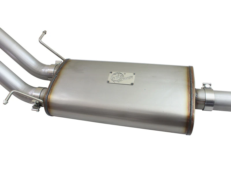 aFe Mach Force-XP Auspuff 3in Kat-Back SS 14-15 GM 1500 Trucks 4,3L/5,3L Dual Split mit polierter Spitze