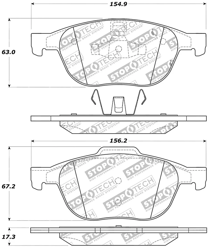 stoptech_308.10440-6794fae4df67a StopTech Street Touring 04-09 Mazda 3 Front Brake Pads