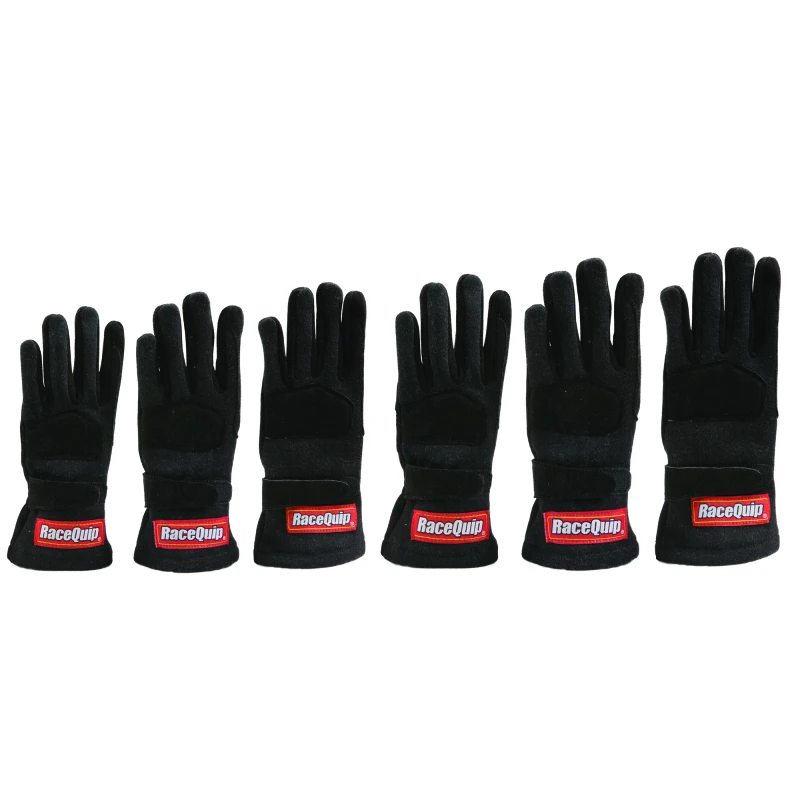 RaceQuip Black 2-Layer SFI-5 Glove Kid - Xsm K7