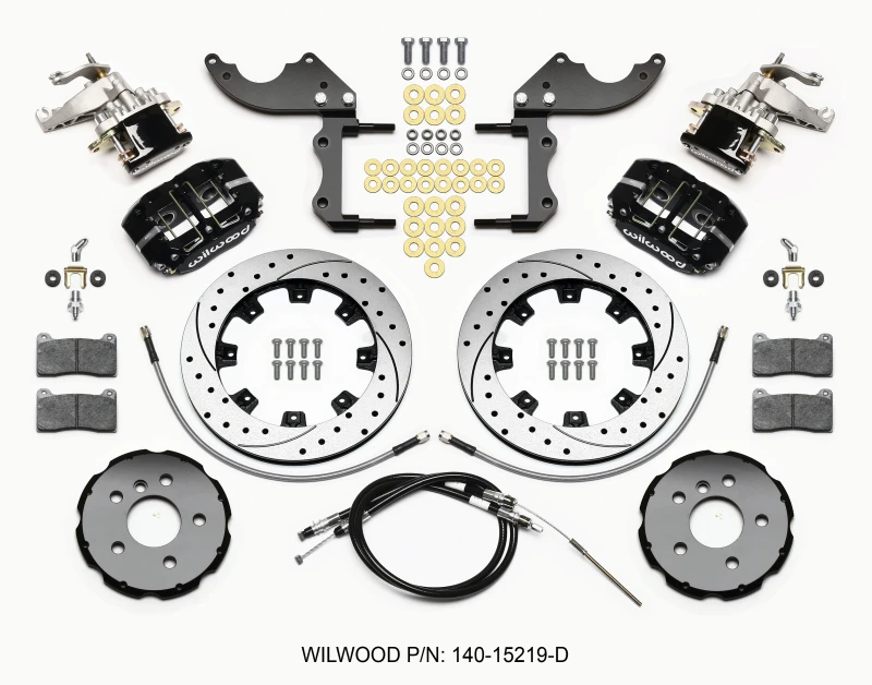 Wilwood Dynapro Radial4 / MC4 Hinterachs-Kit 12,19 gebohrt 2014-2015 Mini Cooper mit Leitungen und Kabeln