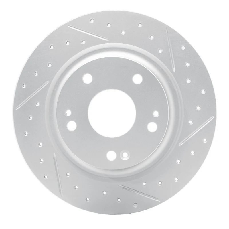 DFC 17-20 Honda Civic Sedan Rear Right Drilled & Slotted Geoperformance Rotor