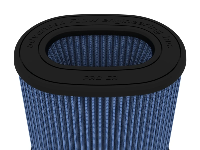 aFe MagnumFLOW Air Filter Pro 5 R 6.75inX4.75in F x 8.25inX6.25in B (INV) x 7.25X5in T (INV) x 9in