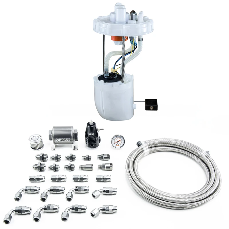 DeatschWerks 12-15 Honda Civic Si/13-15 Acura ILX DW400 Pumpmodul und Rücklaufkit mit PTFE-Kraftstoffleitungen