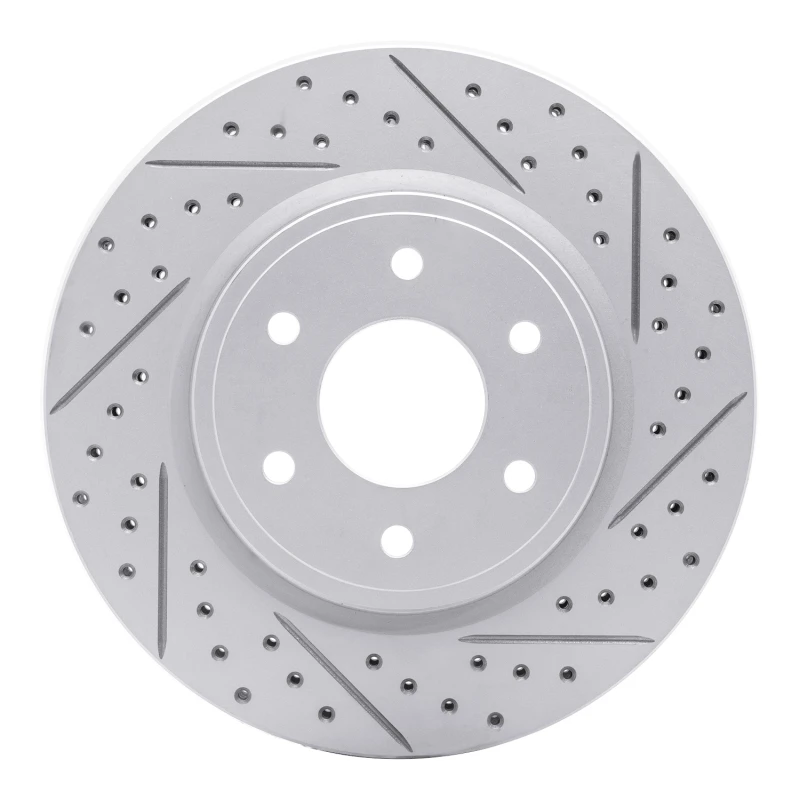 DFC 05-25 Nissan Frontier Front Right Drilled & Slotted Geoperformance Rotor