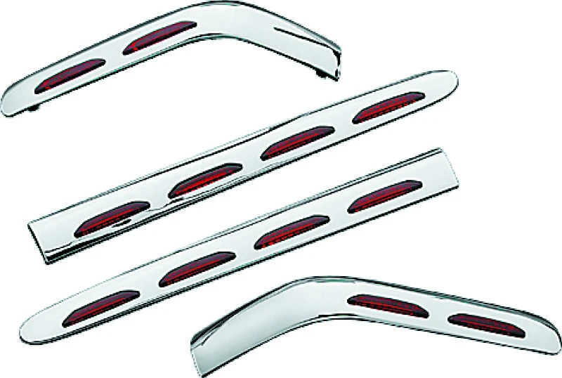 Kuryakyn L.E.D. Saddlebag Molding Set 4 Stück für 01-10 Honda GL1800