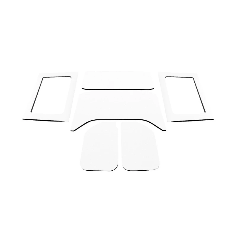 DEI 11-18 Jeep Wrangler JK 4-Door Boom Mat Complete Headliner Kit - 6 Piece - White