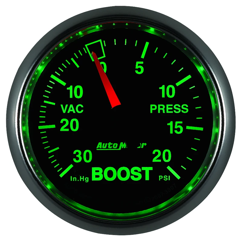 Autometer GS 52mm 30 in Hg/20 psi Mechanical Vacuum/Boost Gauge