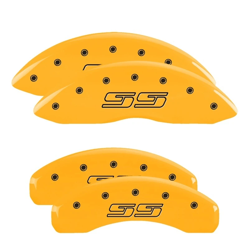 mgp_14002SSS1YL-679680ce2e1df MGP 4 Caliper Covers Engraved F & R Avalanche SS Yellow Finish Blk Char 2008 Chevy Express 2500