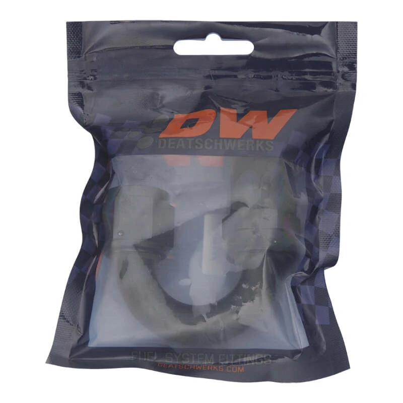 DeatschWerks 10AN Weibliche Flare-Swivel 180-Grad Schlauch-Endstück PTFE - eloxiert Matt Schwarz