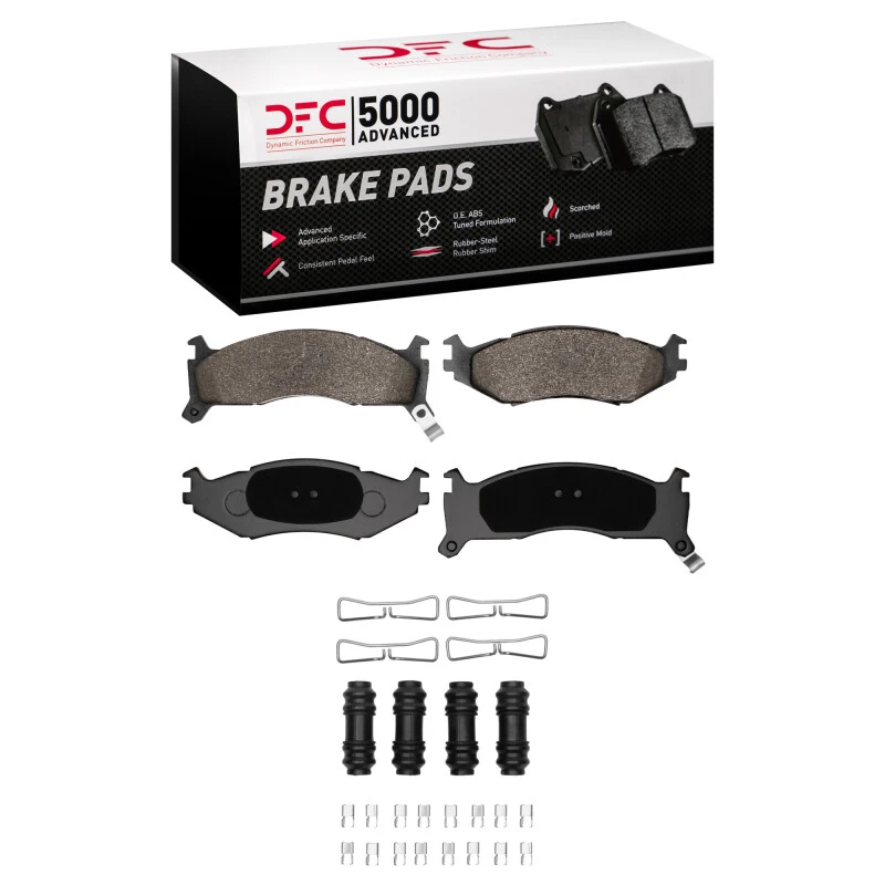 DFC 91-95 Chrysler Town & Country Front 5000 Advanced Semi Metallic Brake Pads and Hardware Kit