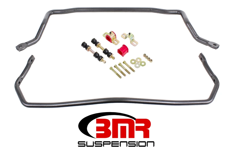 BMR 78-87 G-Body Front & Rear Sway Bar Kit w/ Bushings - Black Hammertone