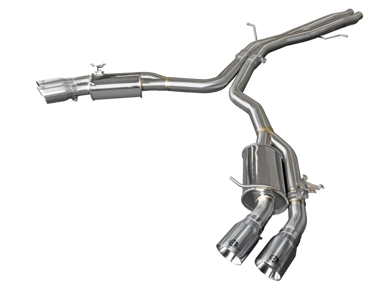 afe_49-36427-P-6792c7eac28f1 aFe 18-20 Audi RS5 Coupe MACH Force-Xp 3in to 2.5in 304 SS Axle-Back Exhaust System-Quad Polish Tips
