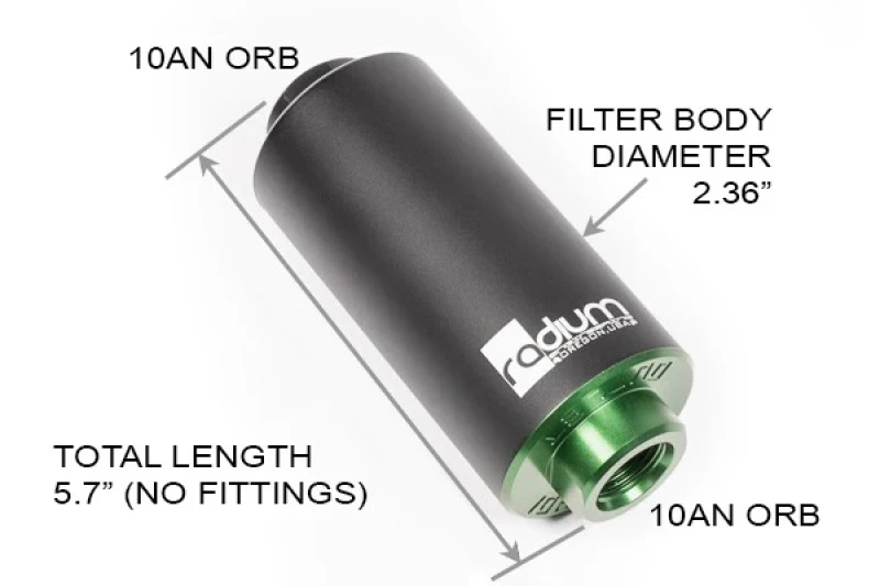 Radium Engineering Kraftstofffilter-Kit mit 100 Mikron Edelstahl-Filter